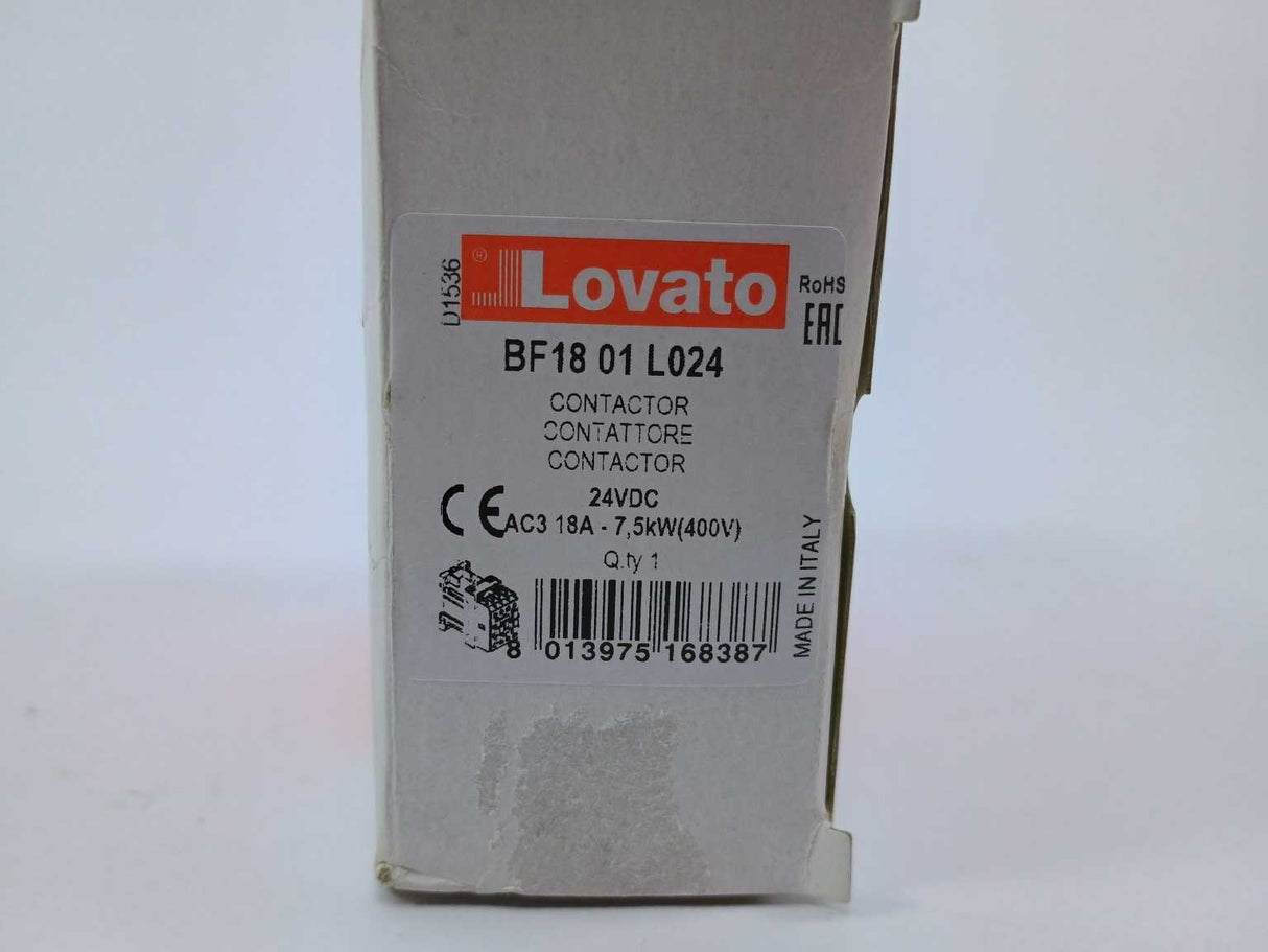 Lovato BF1801L Three-Pole Contactor 24V, BF1801L024