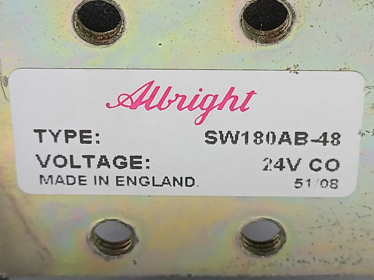 Albright SW180AB-48 VOLTAGE: 24V CO D.C. CONTACTOR