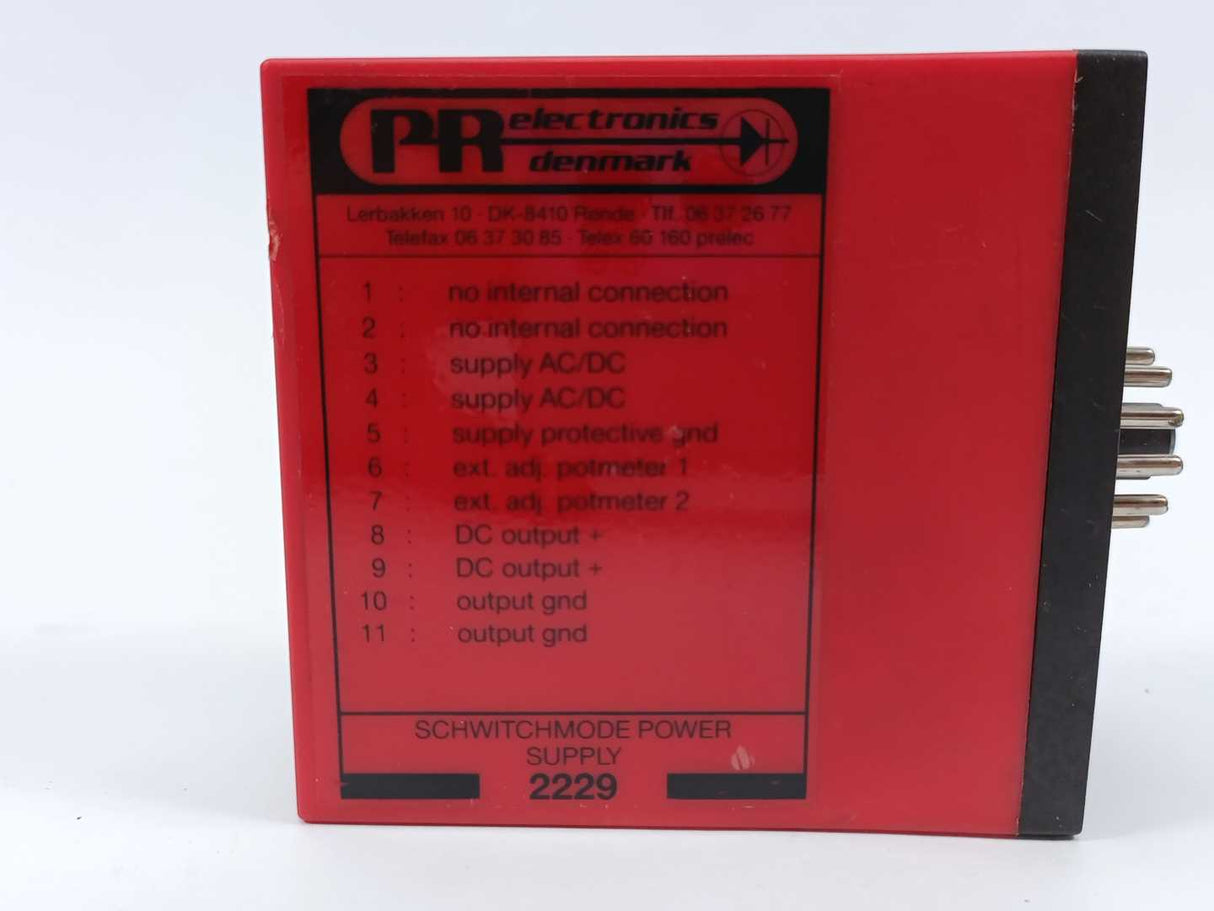 PR Electronics 2229 A1 SWITCH MODE POWER SUPPLY 32-40 VDC 23-28 VAC