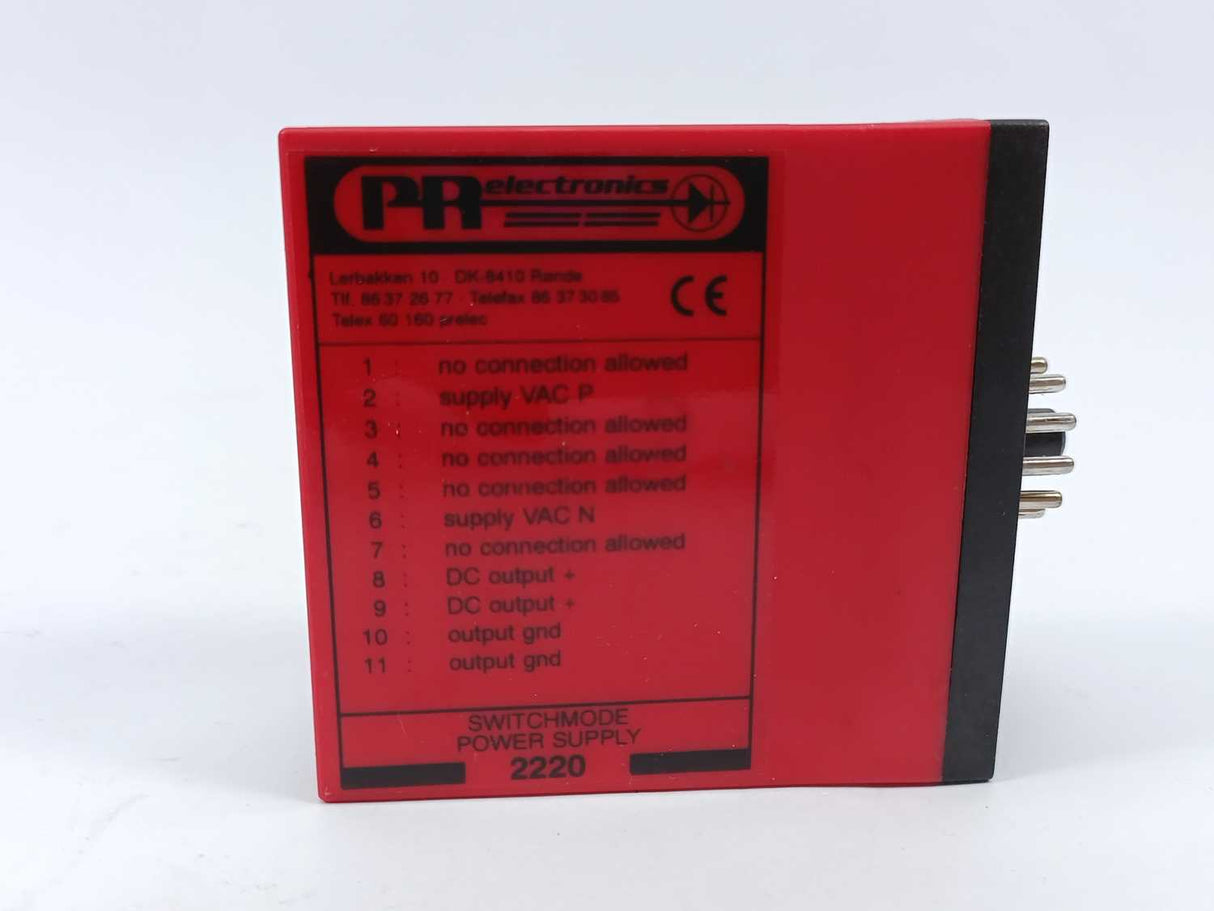 PR Electronics 2220B4 Switchmode Power Supply 230V~ 15VA 50/60Hz ta=60°C