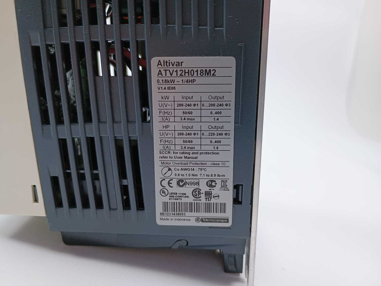 Schneider Electric ATV12H018M2 Altivar 12 AC speed drive 0.18kW 1/4HP 200-240V~