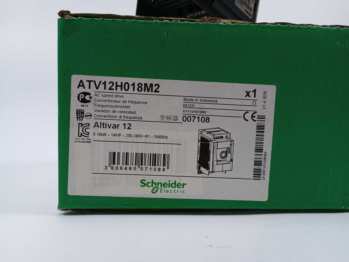 Schneider Electric ATV12H018M2 Altivar 12 AC speed drive 0.18kW 1/4HP 200-240V~