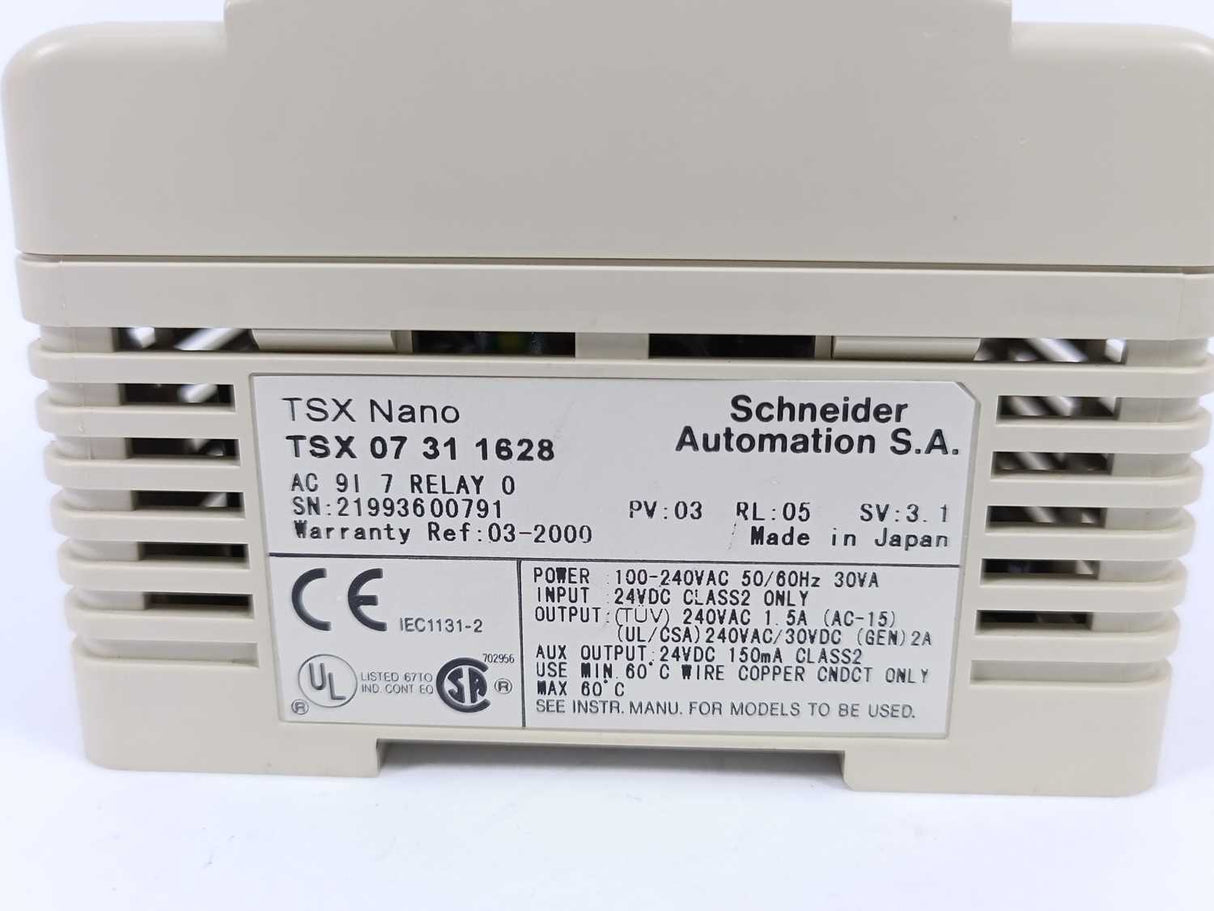 Schneider Automation TSX07311628 Extendable PLC Base TSX Nano