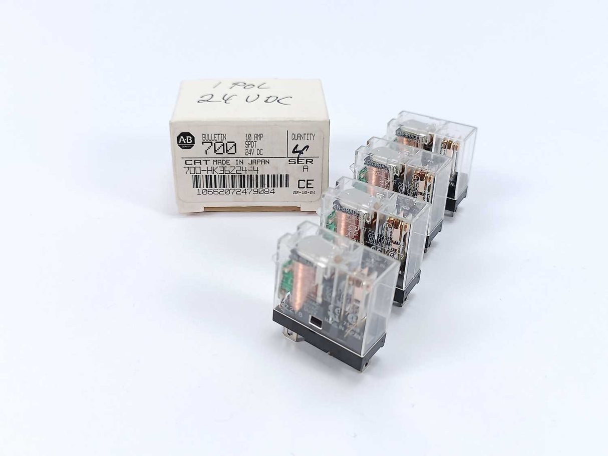 AB 700-HK36Z24-4 Ser. A Relay with "-3" Option 24V DC 4 Pcs.