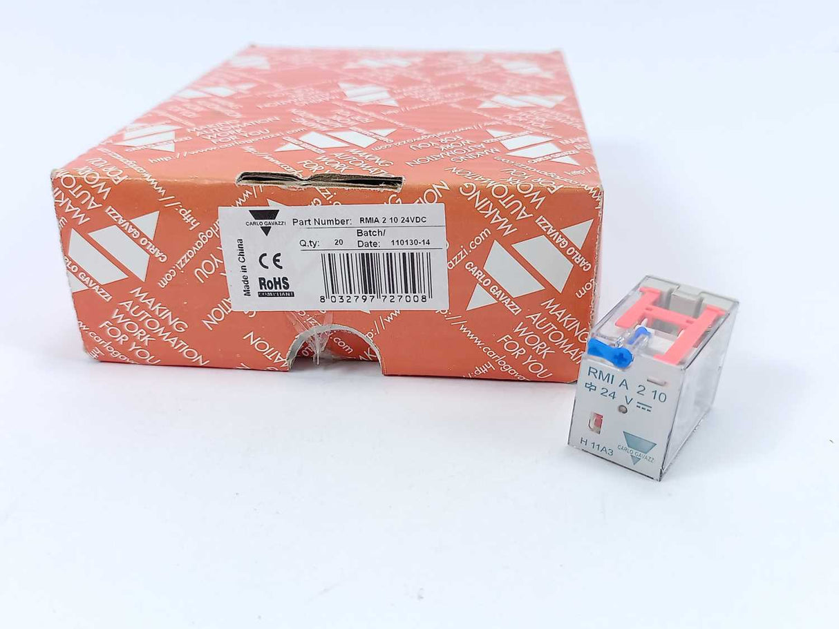 Carlo Gavazzi RMIA21024VDC RMI A. 2-10 10A RMI Miniindustrial Relay 20 Pcs.