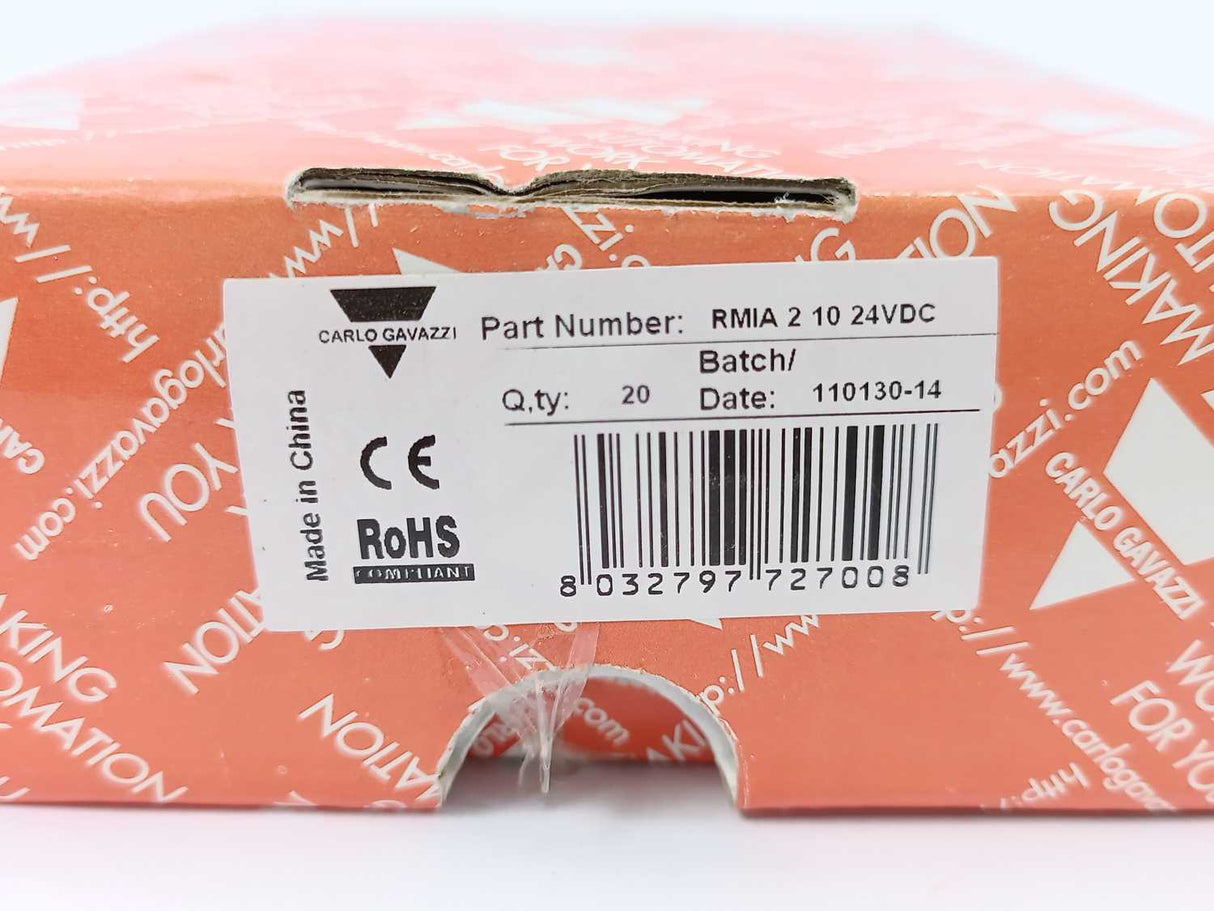 Carlo Gavazzi RMIA21024VDC RMI A. 2-10 10A RMI Miniindustrial Relay 20 Pcs.