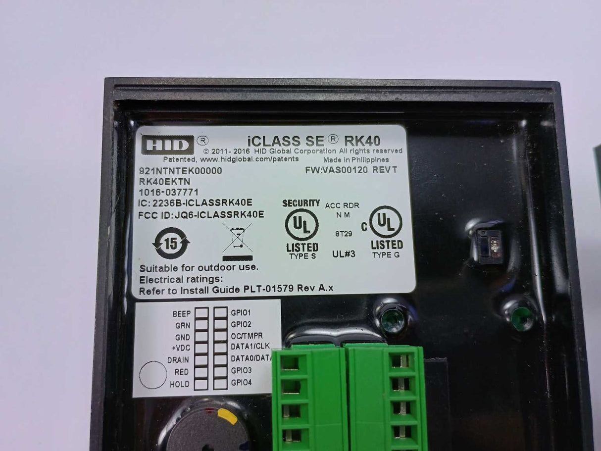 HID 921NTNTEK00000 iCLASS SE RK40