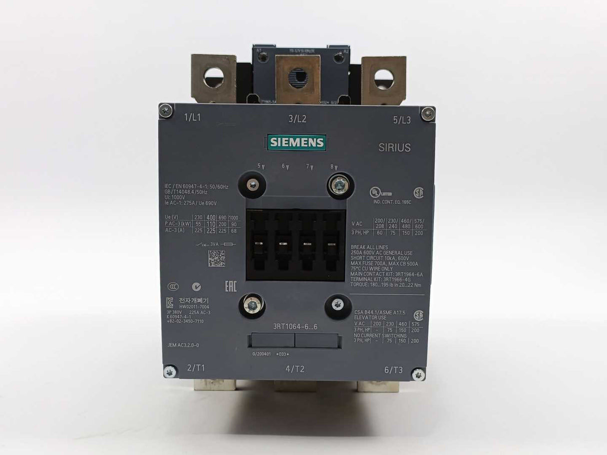 Siemens 3RT1064-6AF36 Power contactor
