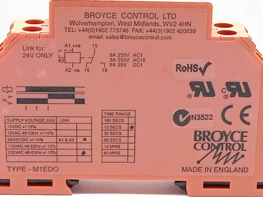 BROYCE CONTROL M1EDO Delay On Operate