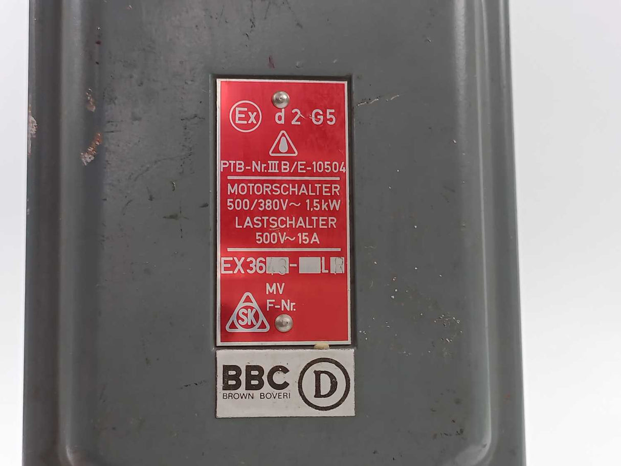 BBC EX3643 Ex Approved Switch
