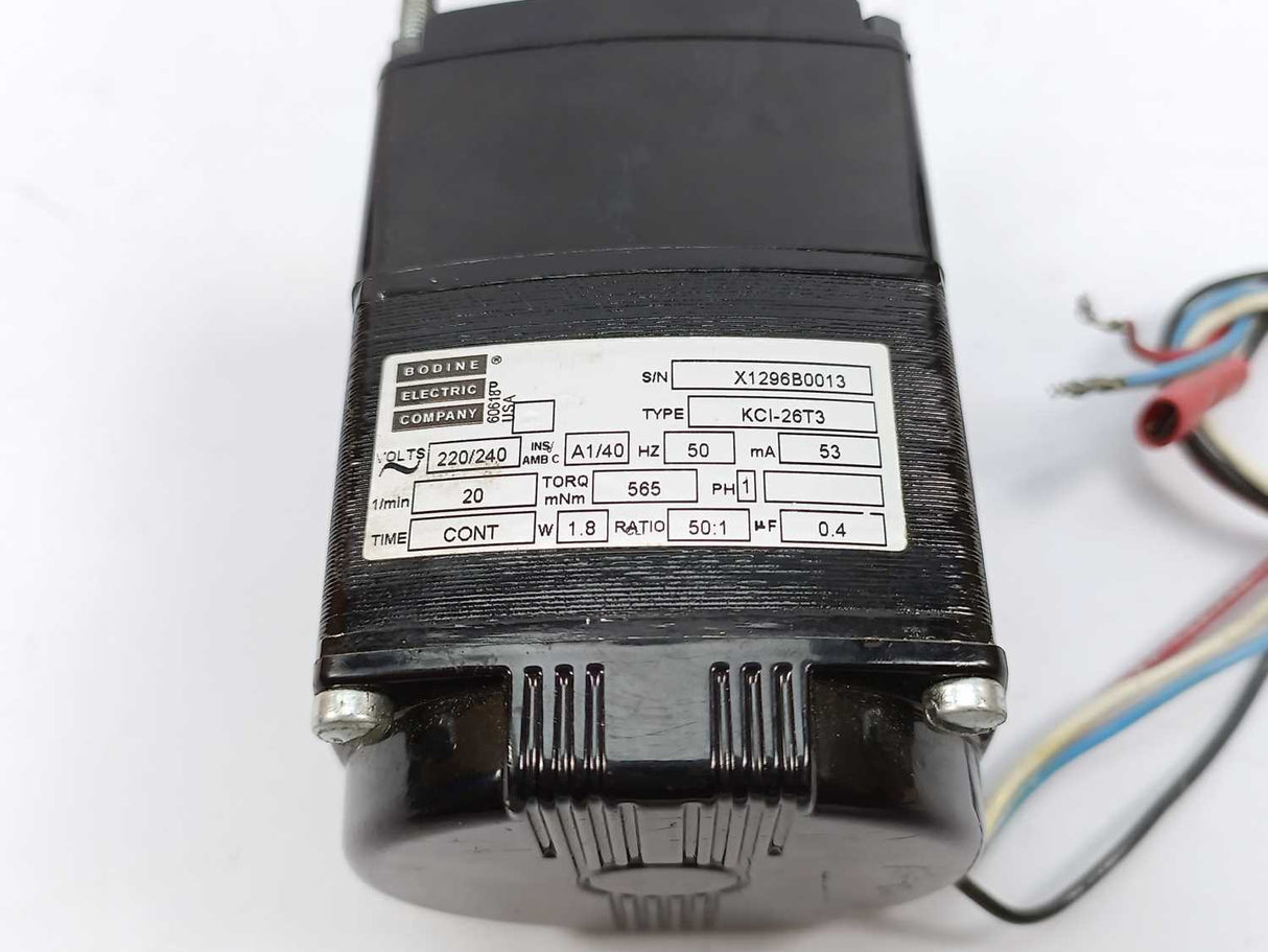 Bodine Electric KCI-26T3 VOLTS: 220/240 Hz: 50 mA: 53