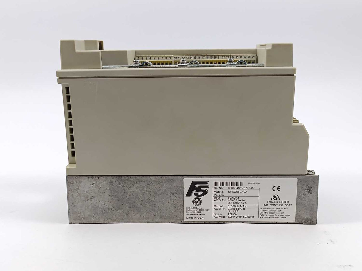 KEB COMBIVERT 10F5C1B-LA0A Drive 4kVA, 3HP