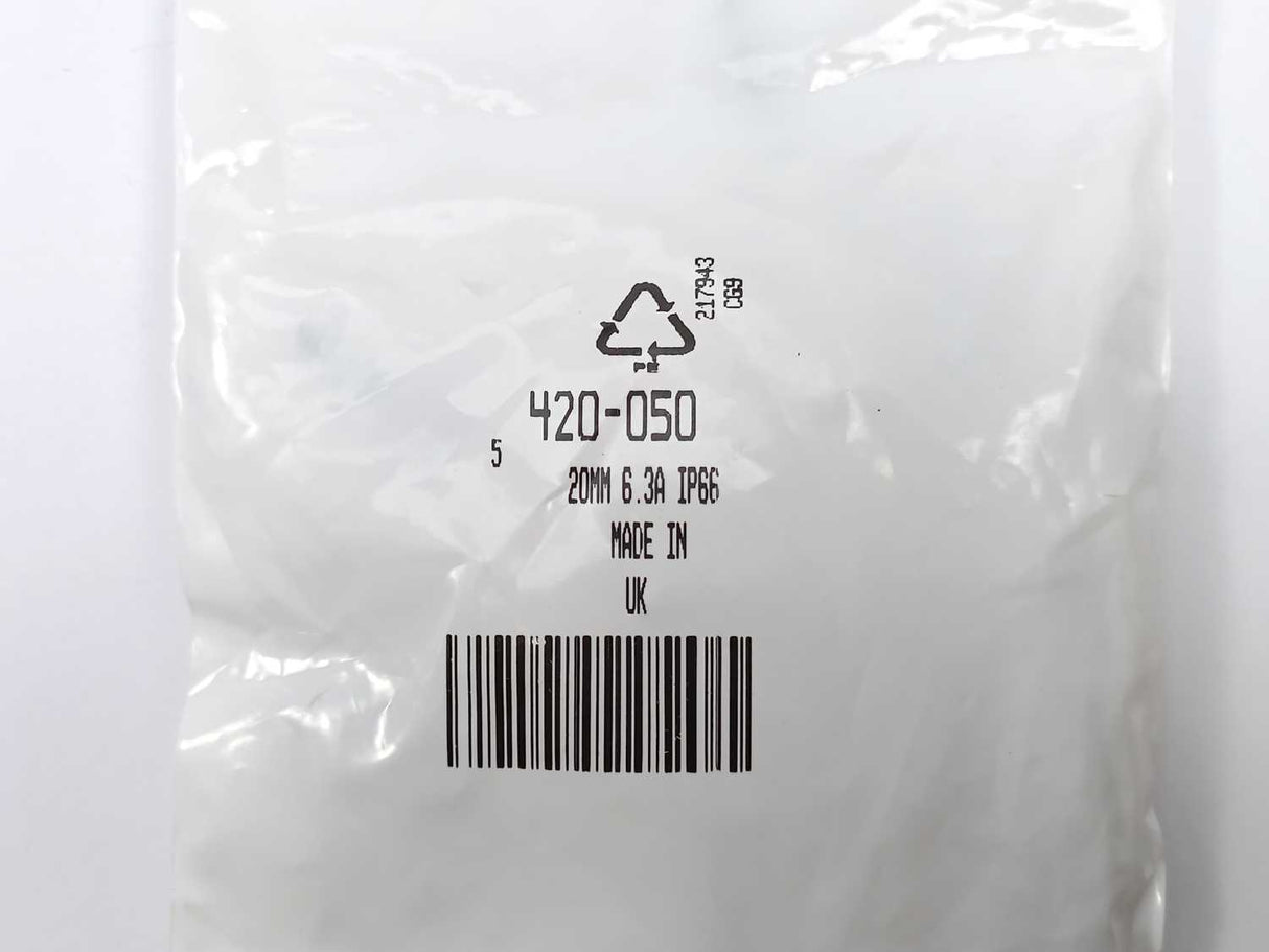 BULGIN FX0385 INLINE FUSE HOLDERS 20MM 6.3A 5 PCS.