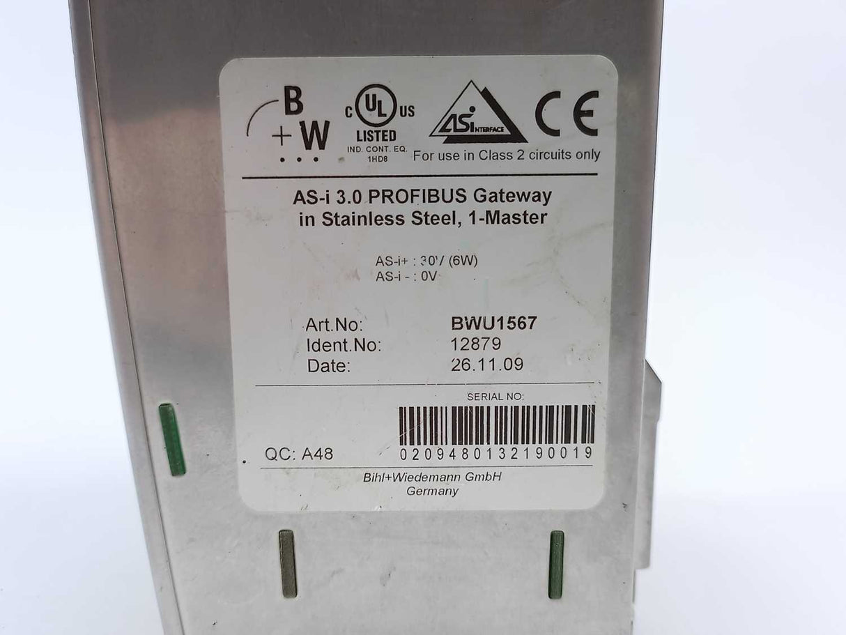 Bihl+Wiedemann BWU1567 ASi-3 PROFIBUS Gateway 12879