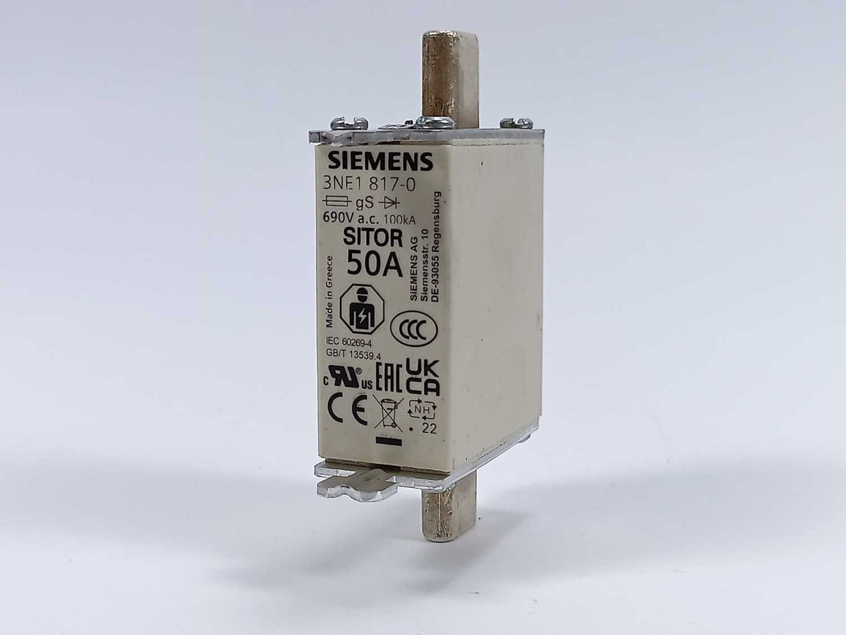 Siemens 3NE1 817-0 SITOR fuse link 50A