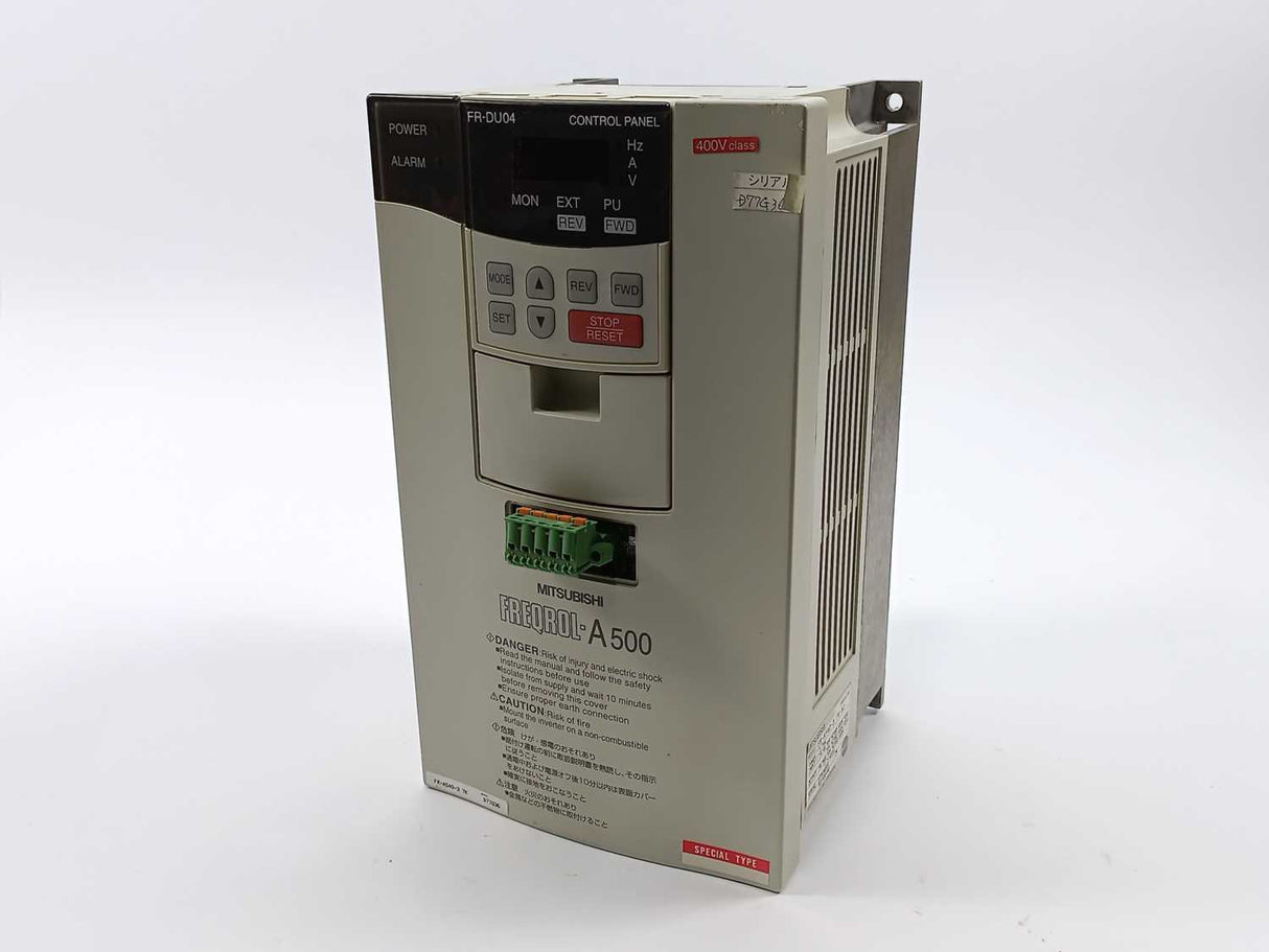 Mitsubishi FR-A540-3.7K-82 FREQROL-A500 Inverter & FR-DU04 Control Panel