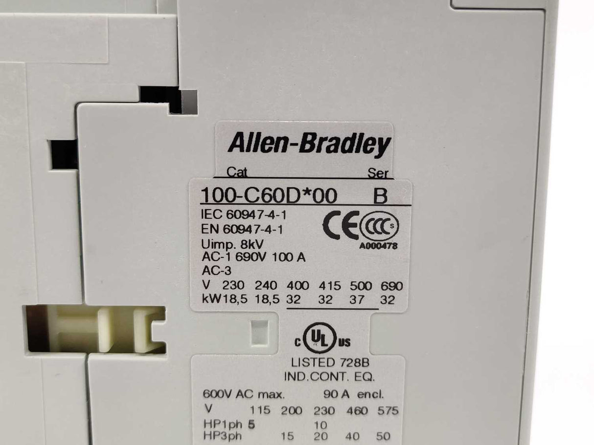 AB 100-C60D*00 Ser B, With Ser A, 100-FSV55 Coil: 24VDC
