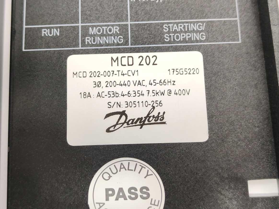 Danfoss 175G5220 MCD202007T4CV1 VLT Compact Starter MCD 202 7.5kW
