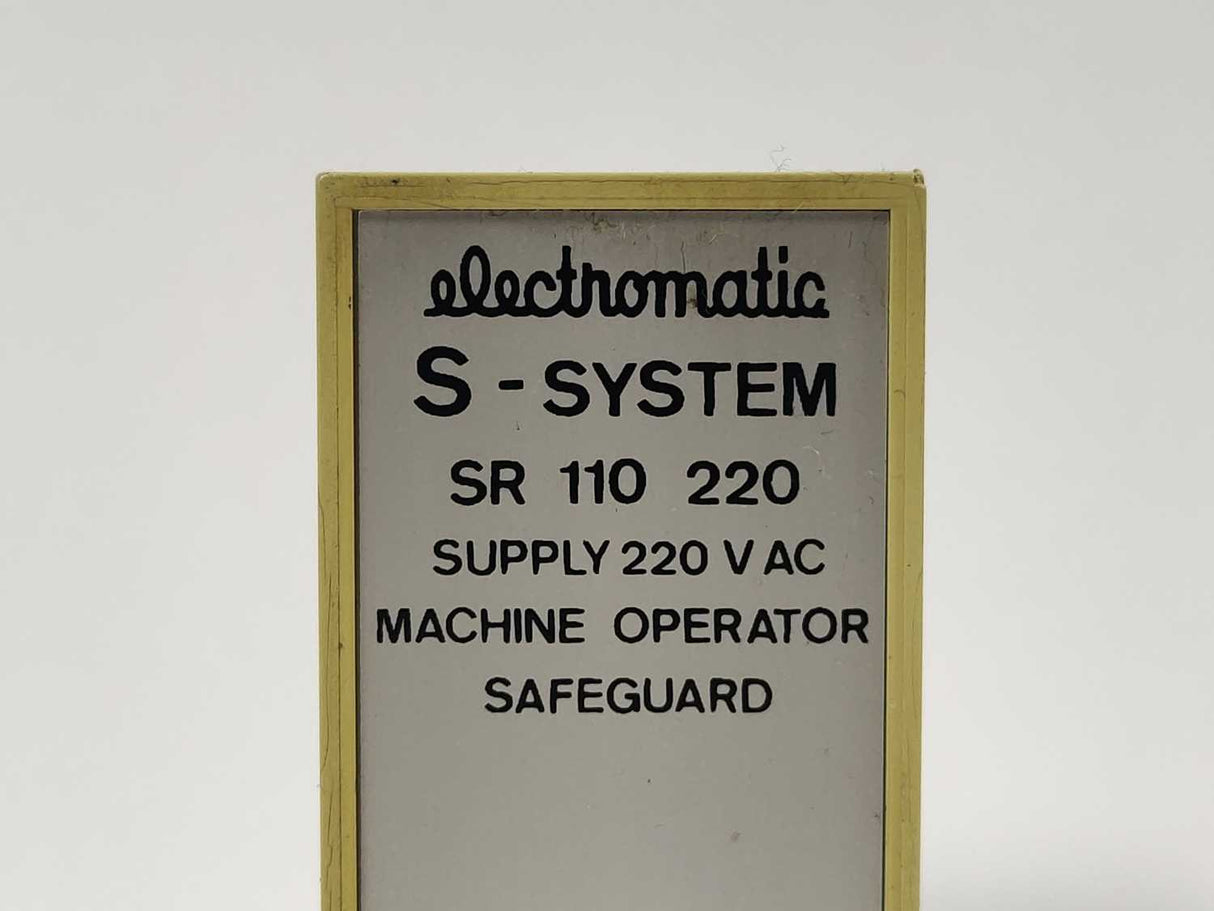 Electromatic SR 110 220 / SE110220 220 V AC Machine Operator Safeguard
