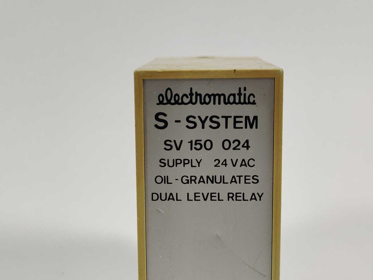 Electromatic SV 150 024 / SV150024 Dual Level Relay 24VAC Oil - Grannulates