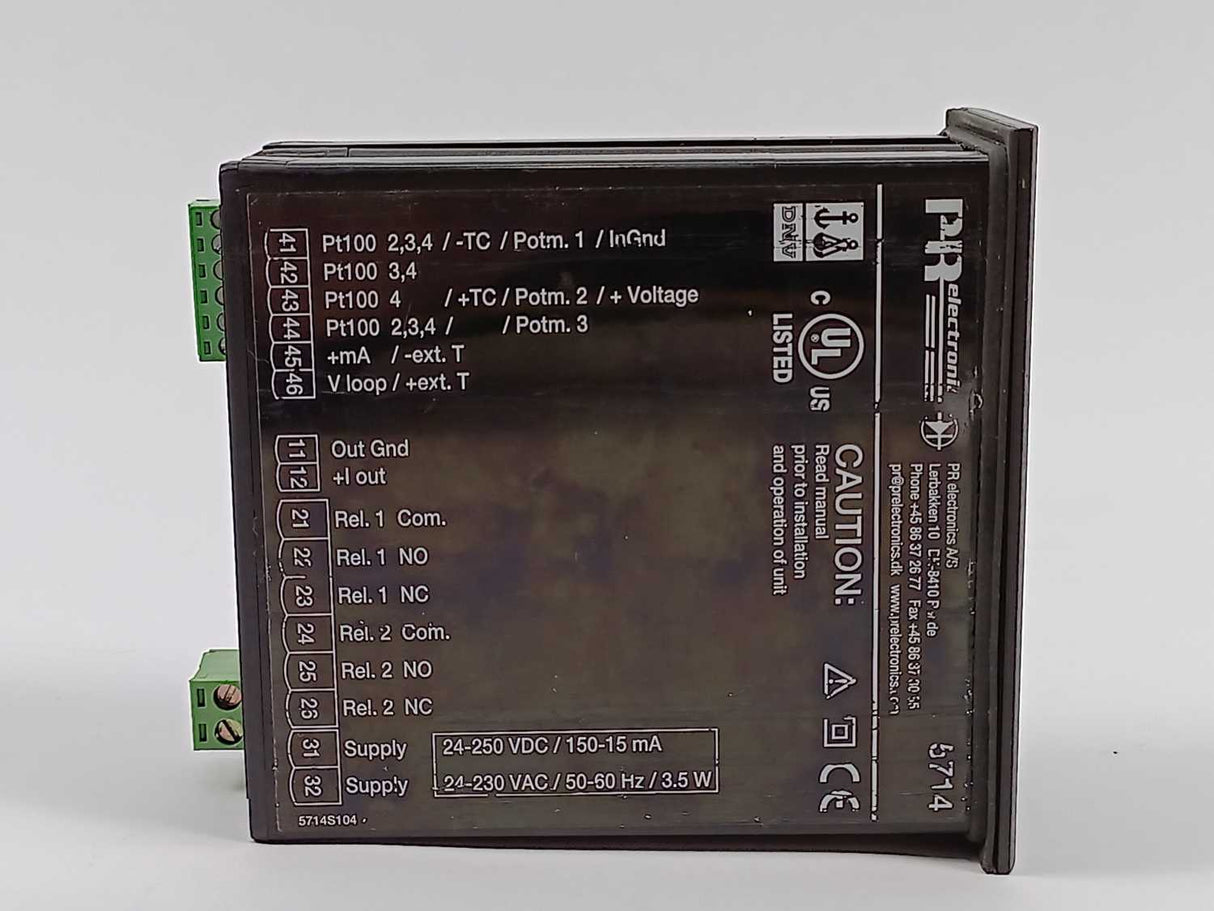 PR Electronics 5714A Programmable LED indicator, input 4-20 mA, display: 0-1