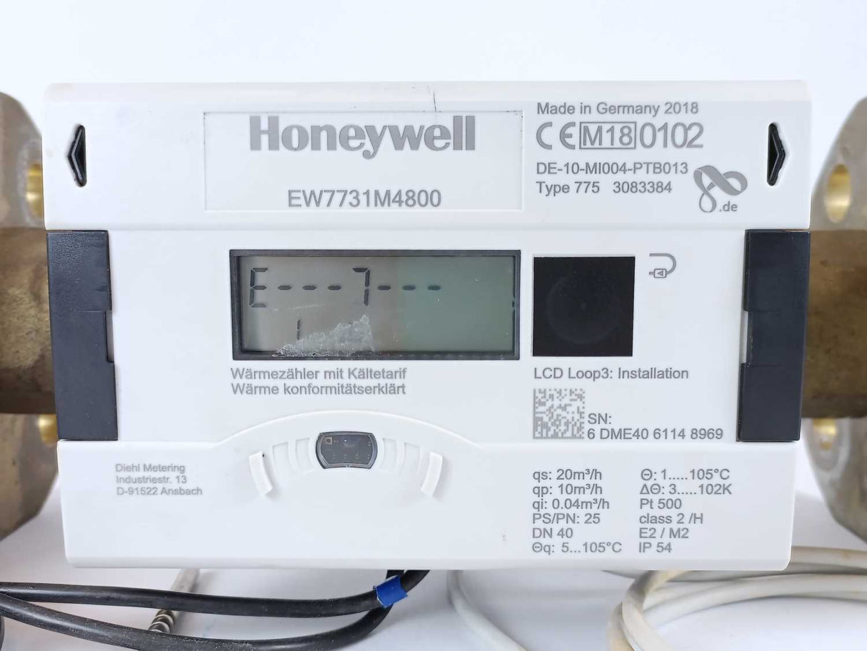 Honeywell EW7731M4800 DE-10-MI004-PTB013 type 775 DN 40 flowmeter