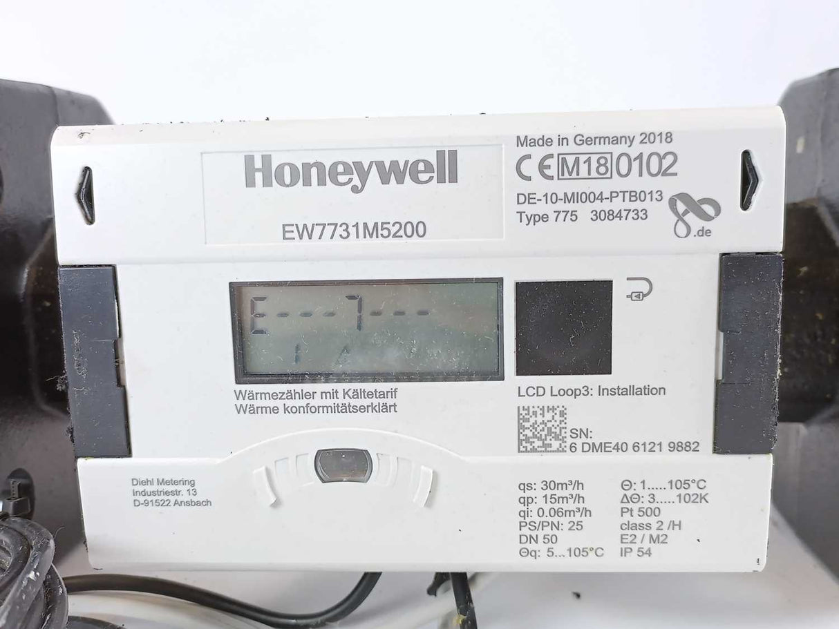 Honeywell EW7731M5200 DE-10-MI004-PTB013 Hydronic Meters type 775 DN 50