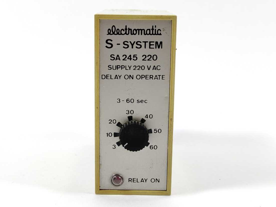 Electromatic SA 245 220 Delay On Operate