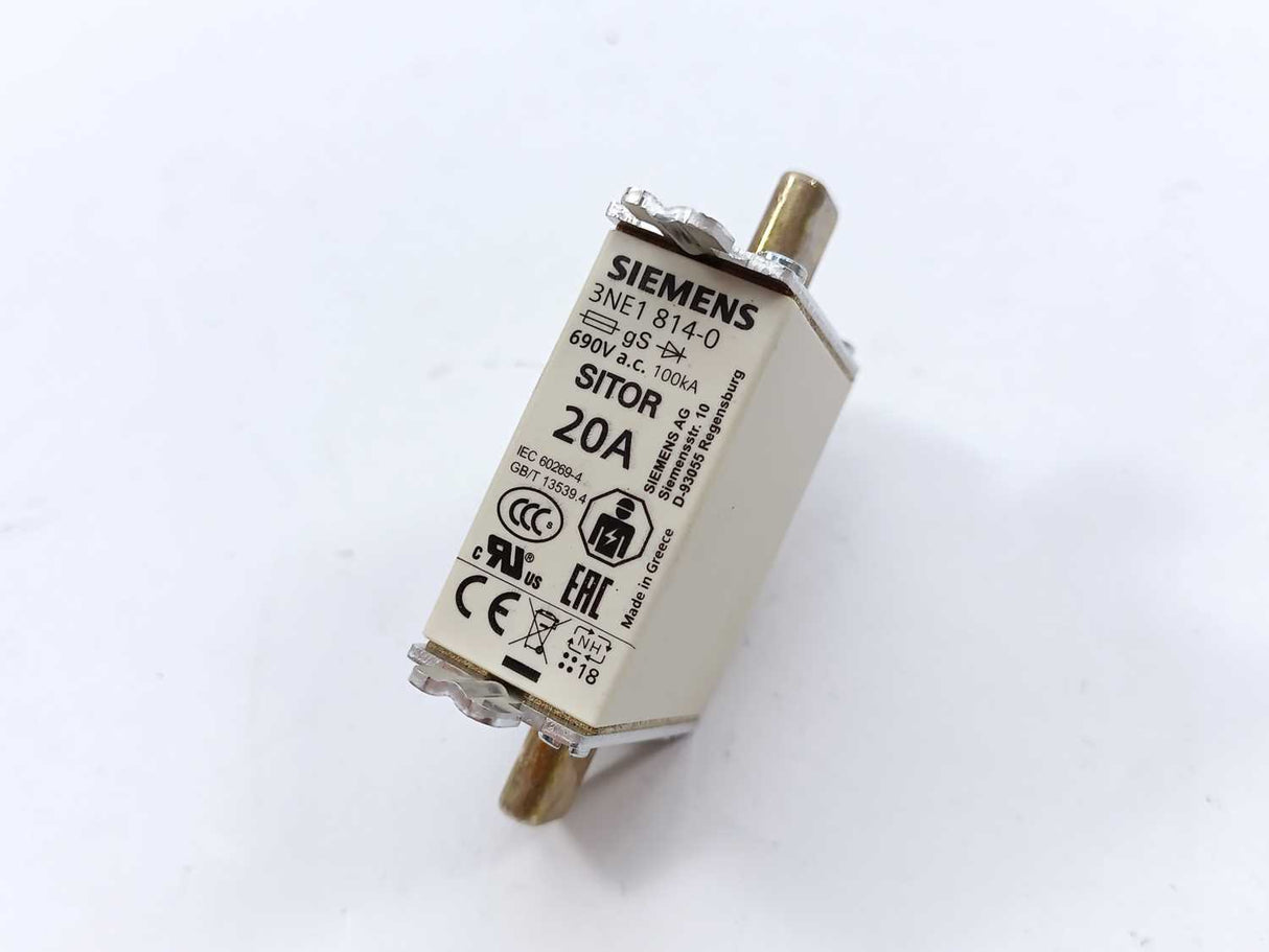 Siemens 3NE1814-0 SITOR fuse link 20A