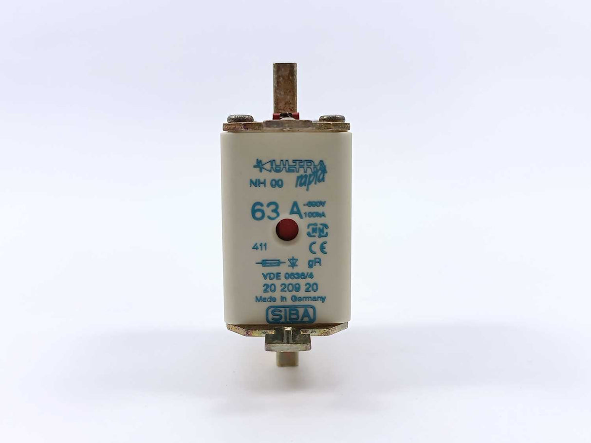 SIBA VDE 0636/4 NH Fuse 00 63A 2020920.63 690VAC
