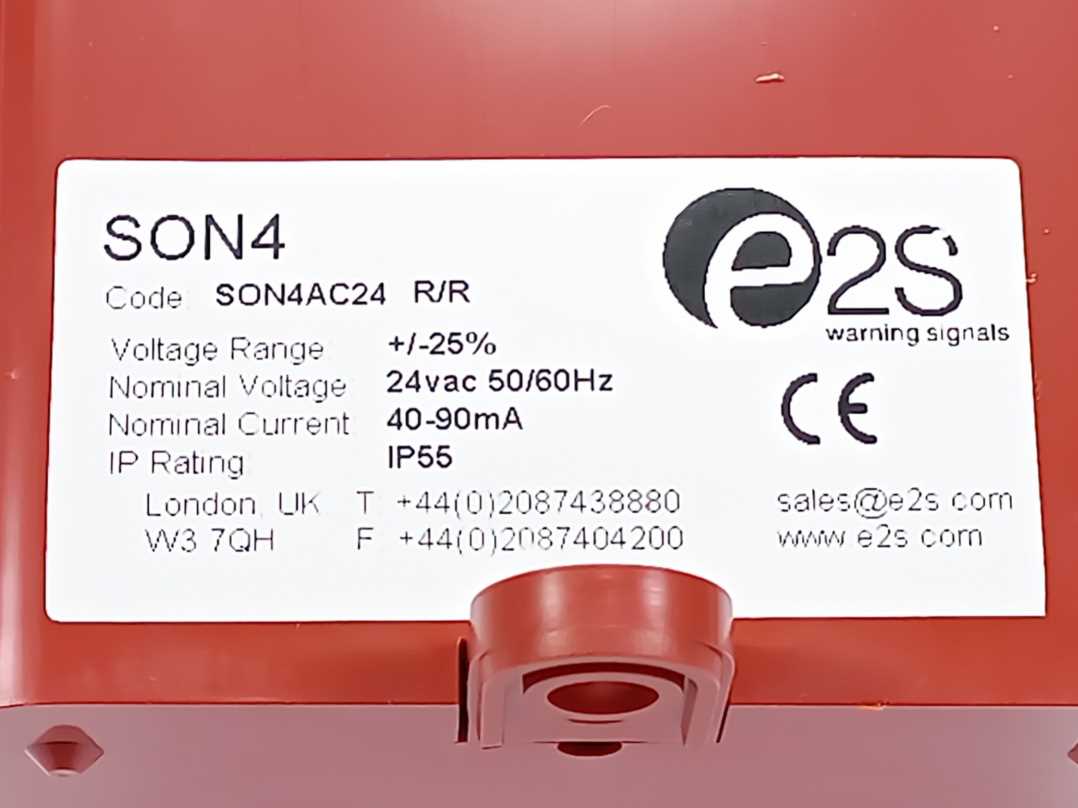 e2s SON4 SON4AC24 R/R Alarm Sounder & Xenon Beacon