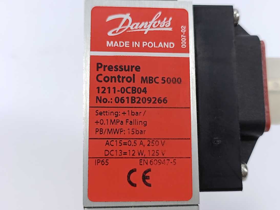 Danfoss 061B209266 Pressure Control MBC 5000 1211-0CB04