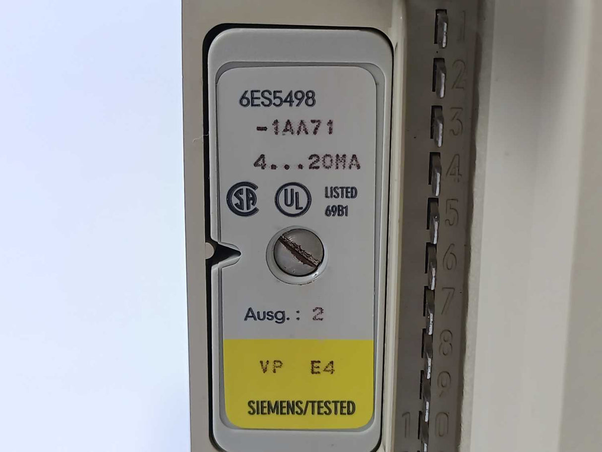 Siemens 6ES5 465-7LA13 SIMATIC S5. Analog input, incl. measuring range modules