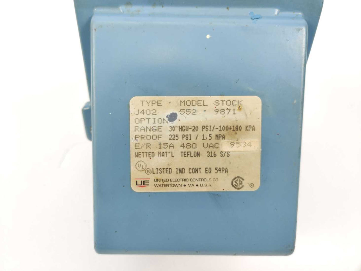 UE United Electric J402-552 Pressure and Temperature Switch