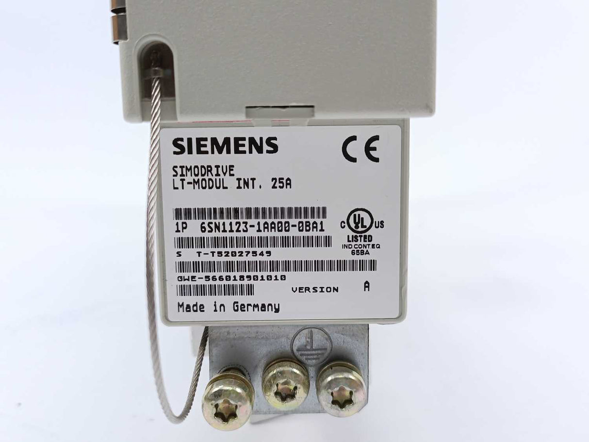 Siemens 6SN1123-1AA00-0BA1 SIMODRIVE 611 power module, 1-axis, 25 A
