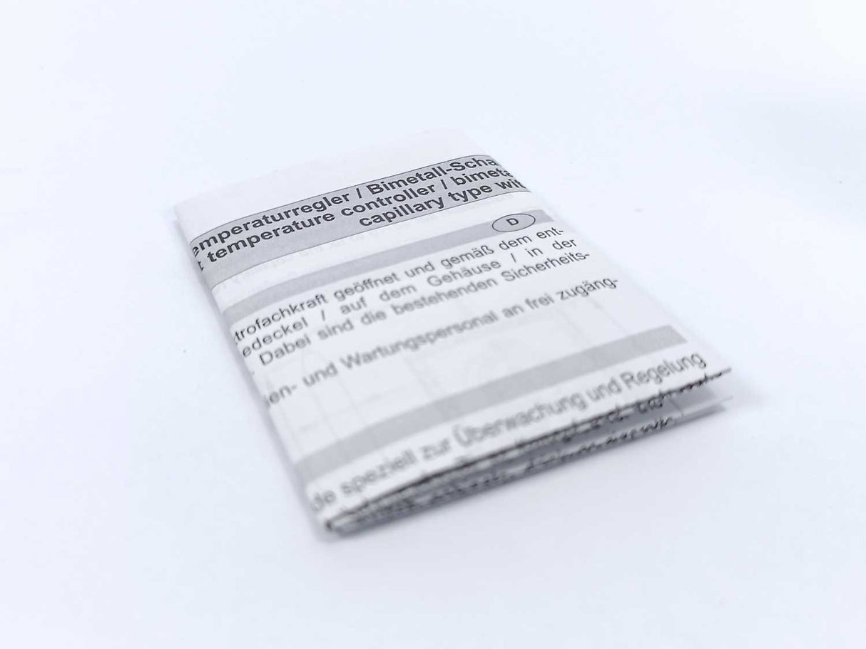 Rubsamen & Herr 15TRS060 ZK112521 Thermostat