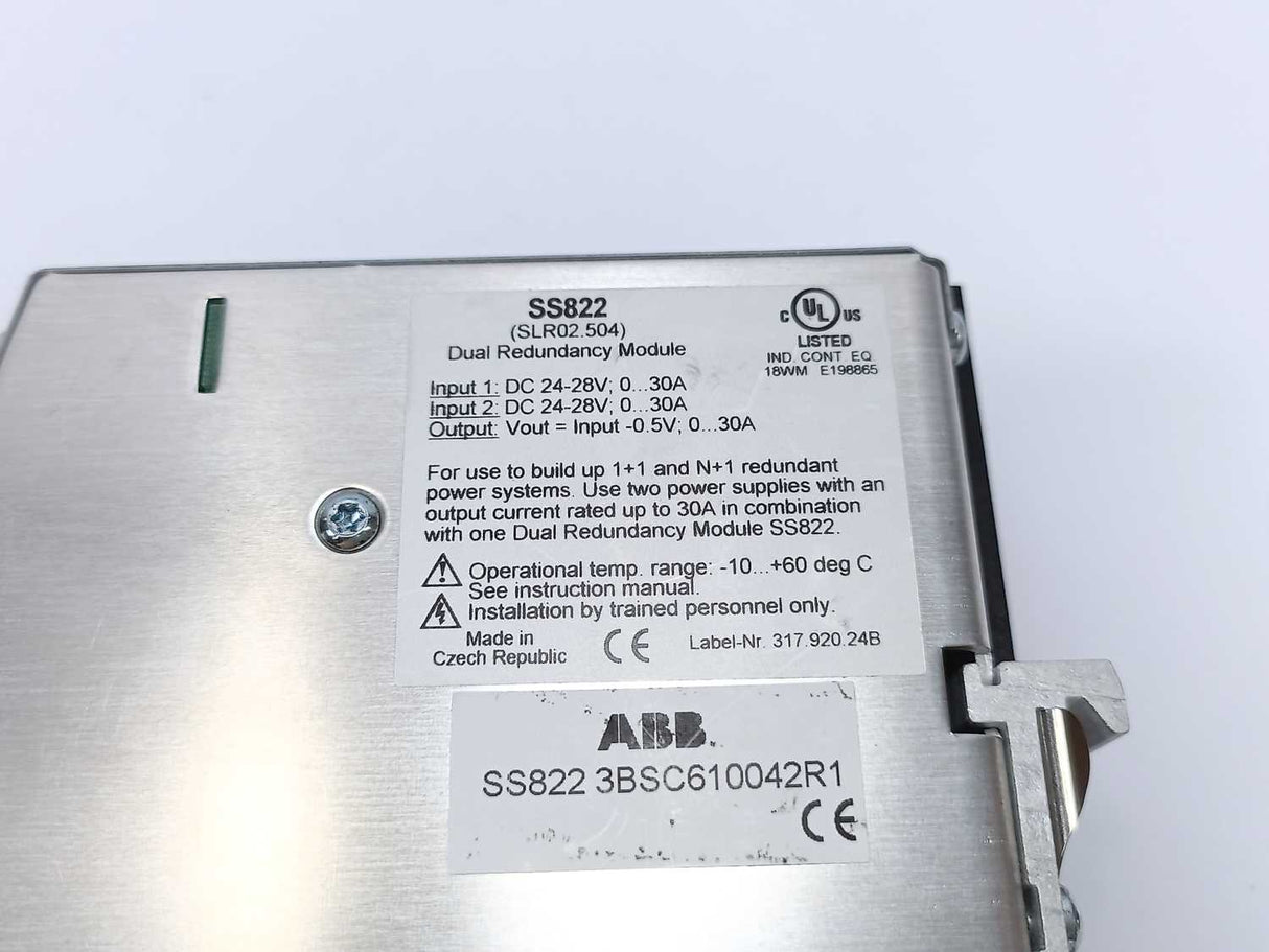 ABB 3BSC610042R1 SS822 Dual Redundancy Module DC/DC