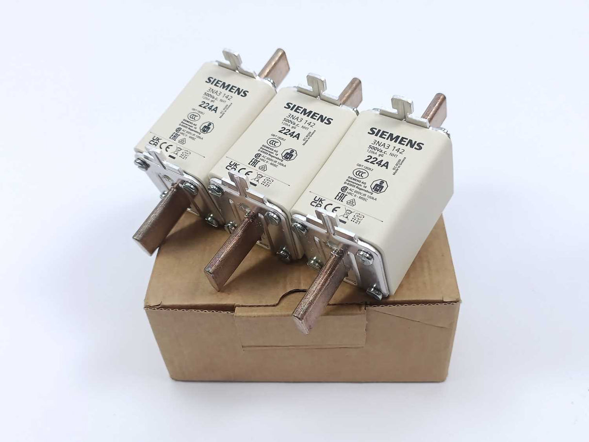 Siemens 3NA3142 224A LV HRC fuse element 3pcs
