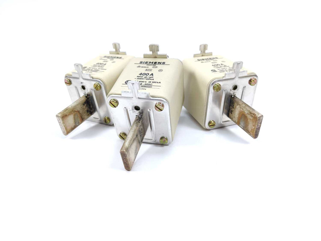 Siemens 3NA3260 Fuse NH2 400A ~500V/120kA 3 Pcs.