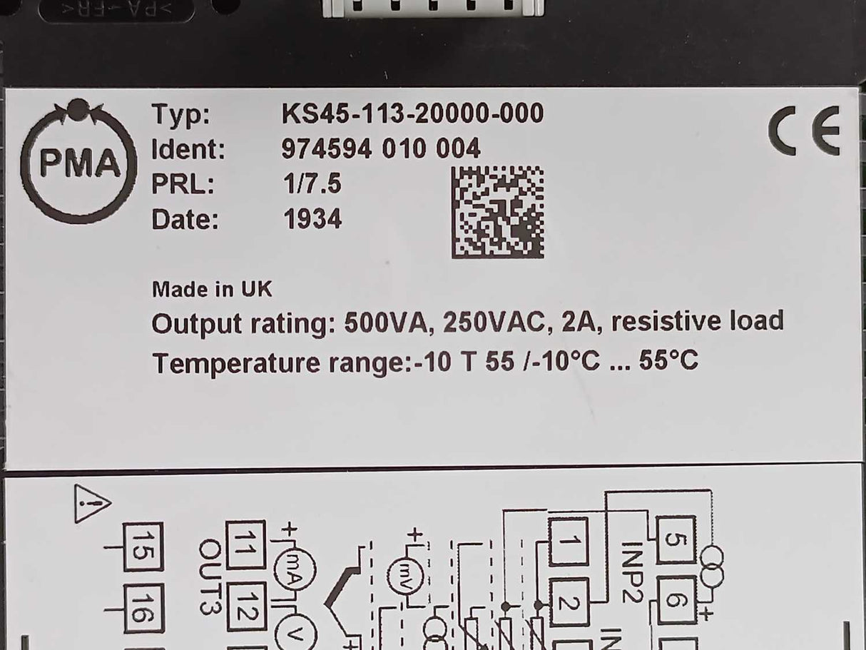 PMA KS45-113-20000-000 Temperature controller