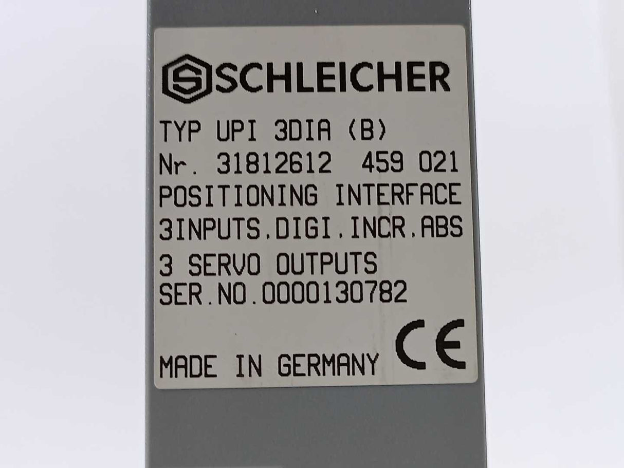 Schleicher UPI3DIA 31812612 459 021 POSITIONING INTERFACE