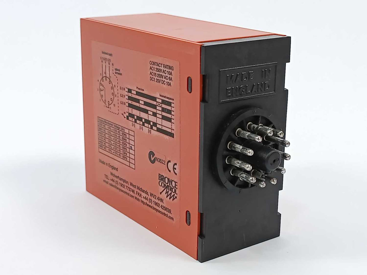 BROYCE CONTROL B1PR 400 VAC Phase Voltage Monitoring Relay
