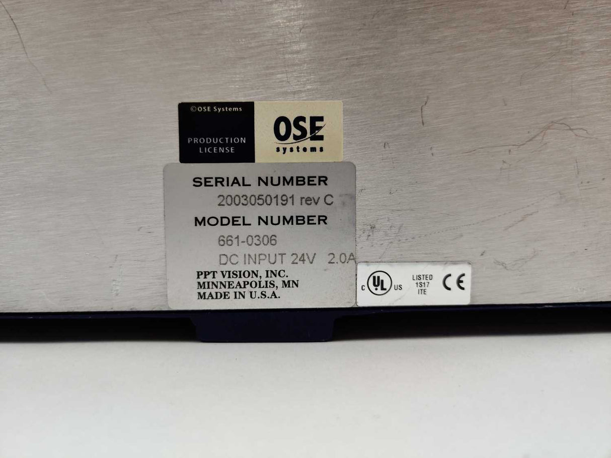PPT Vision 661-0326 DC INPUT 24V 2.0A rev. C