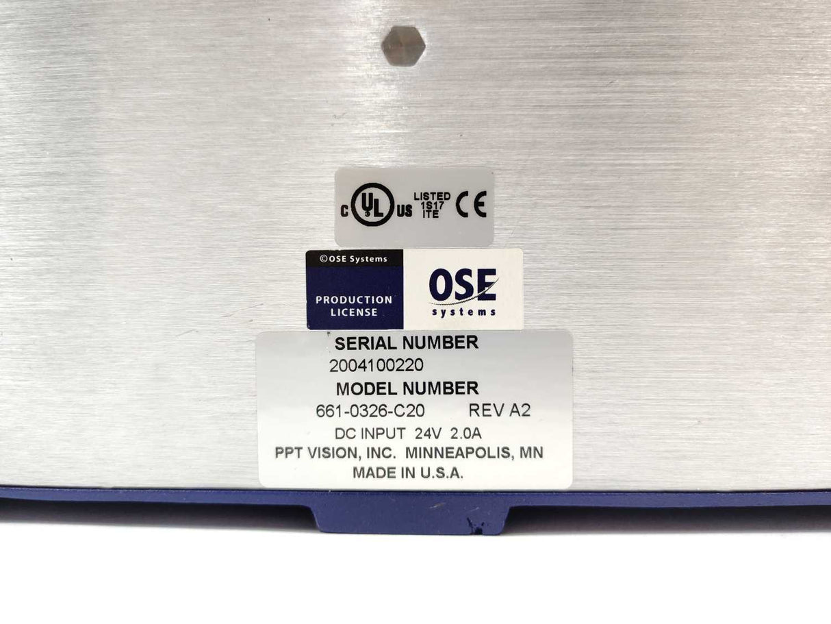 PPT Vision 661-0326-C20 DC INPUT 24V 2.0A