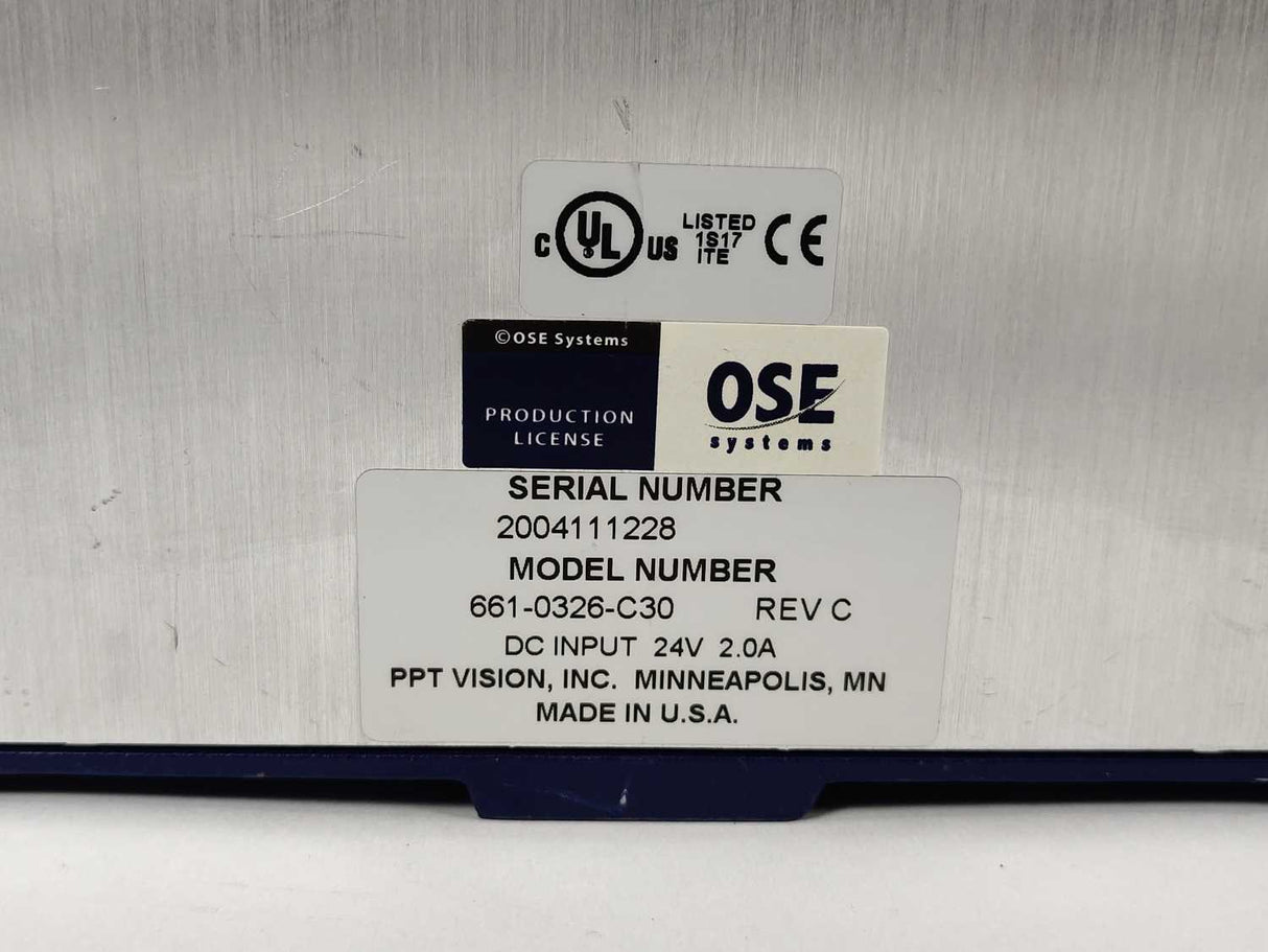 PPT Vision 661-0326-C30 System Processor DC INPUT 24V 2.0A
