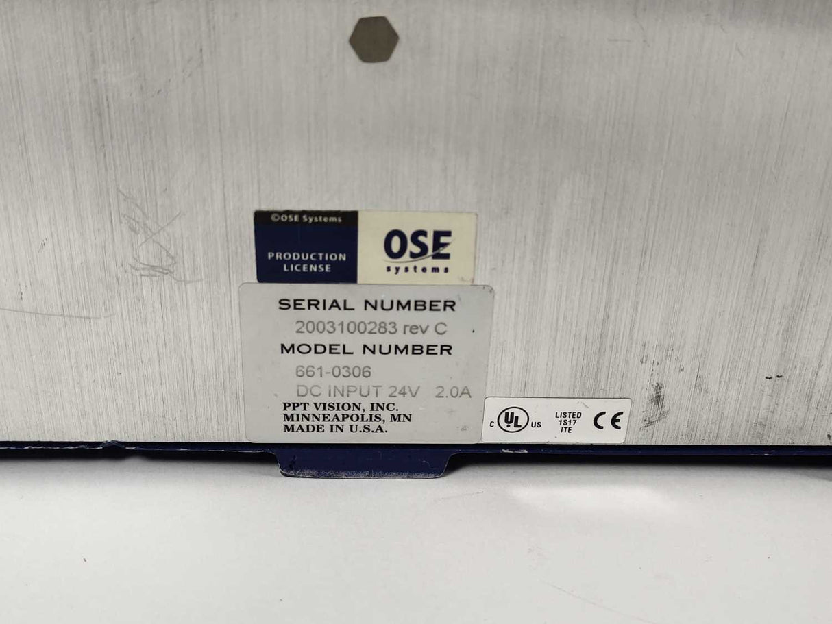 PPT Vision 661-0306 Vision System Processor DC INPUT 24V 2.0A