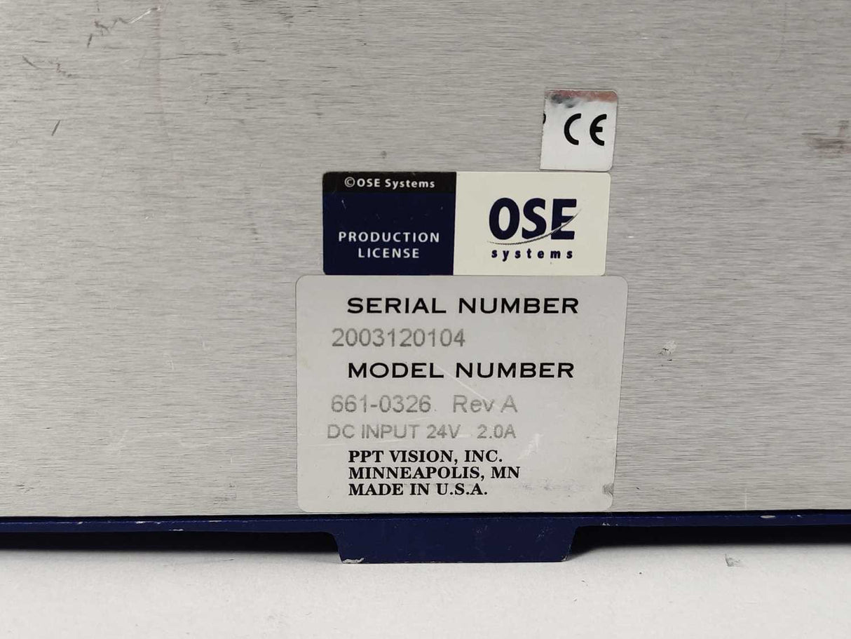 PPT Vision 661-0326 System Processor DC INPUT 24V 2.0A