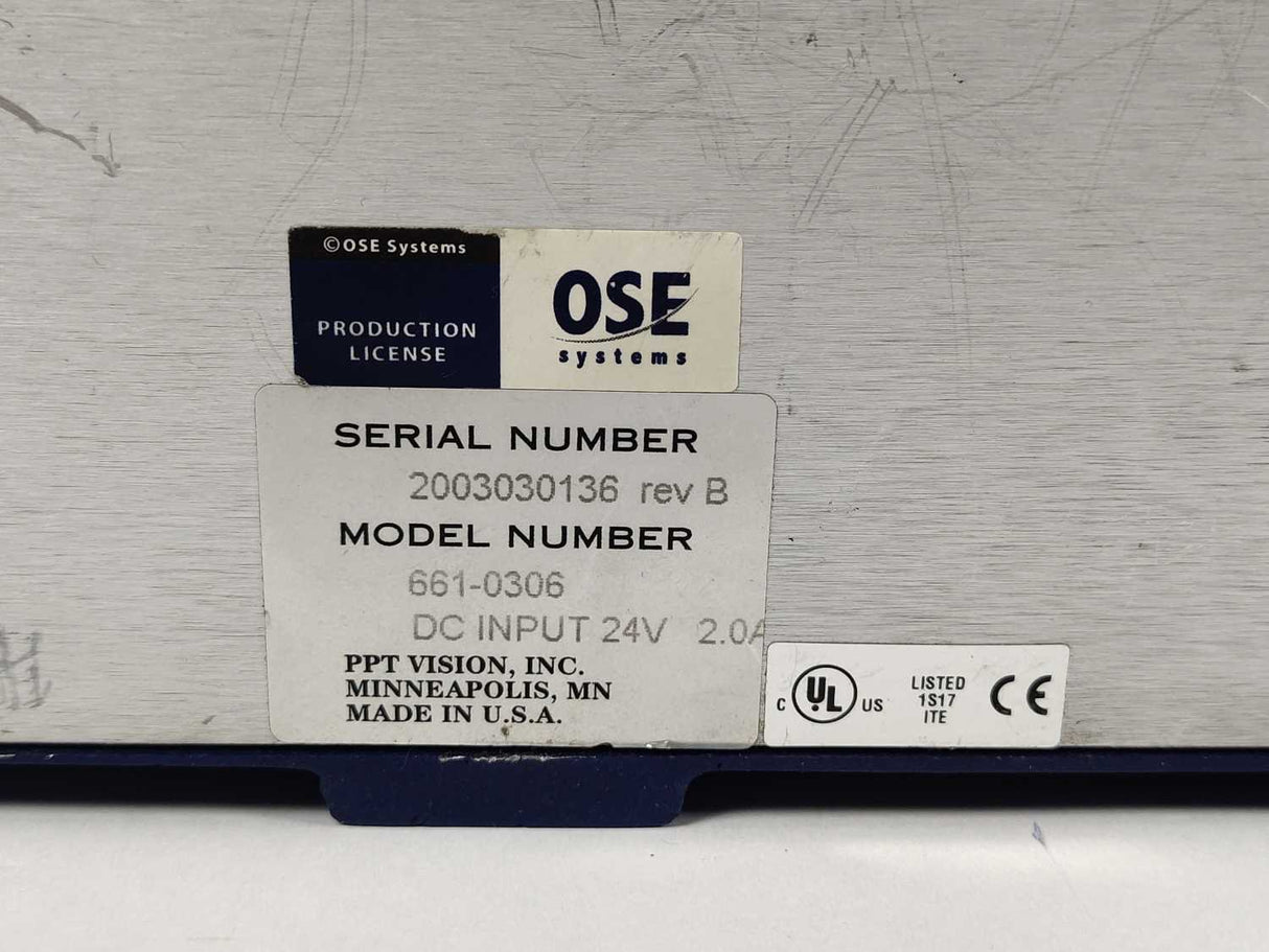PPT Vision 661-0306 Vision System Processor DC INPUT 24V 2.0A