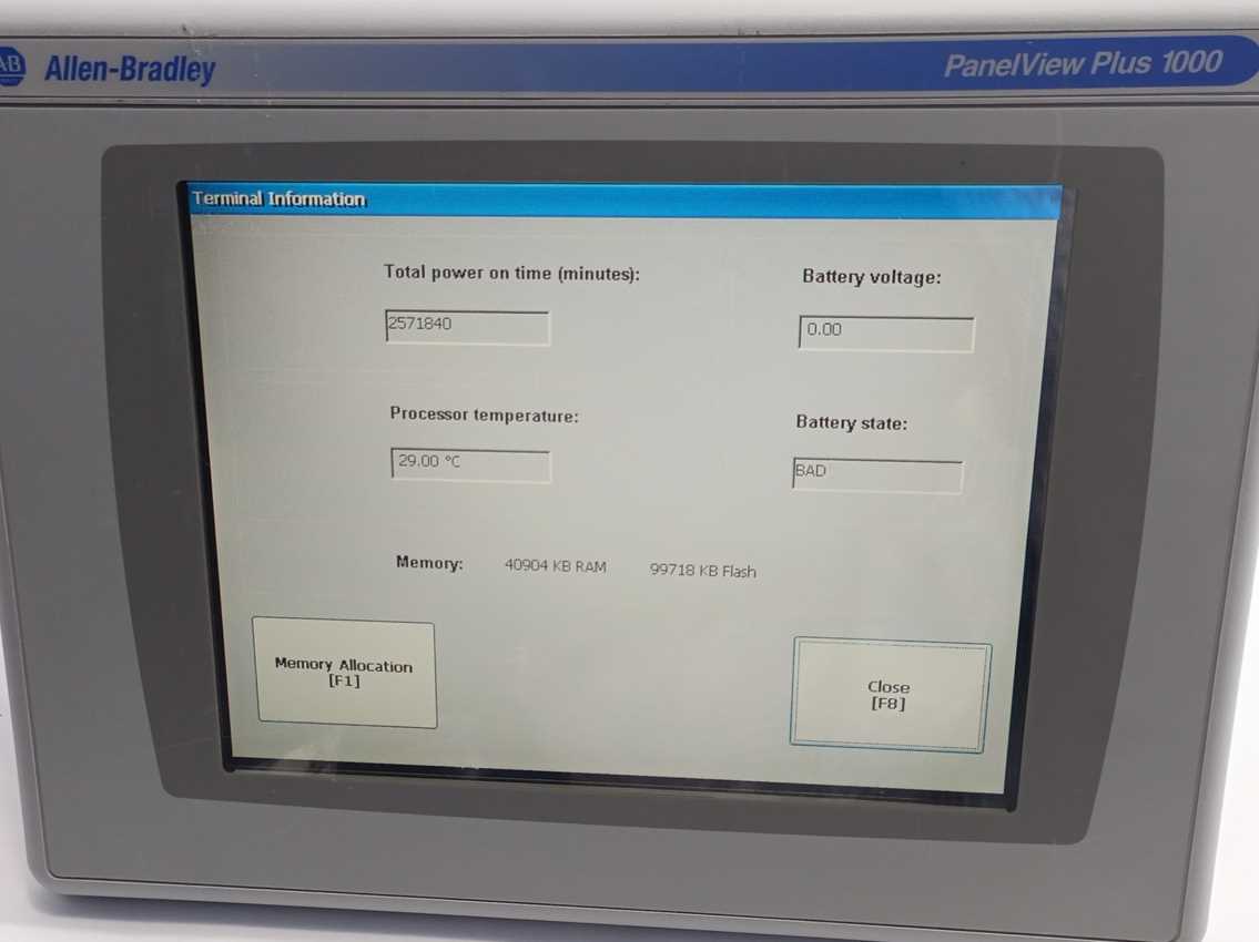 AB 2711P-T10C4D1 Ser. A Panel View Plus 1000 Assembled Terminal