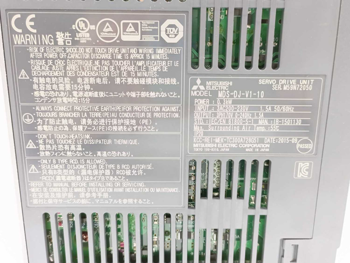 Mitsubishi MDS-DJ-V1-10 Servo Drive Unit
